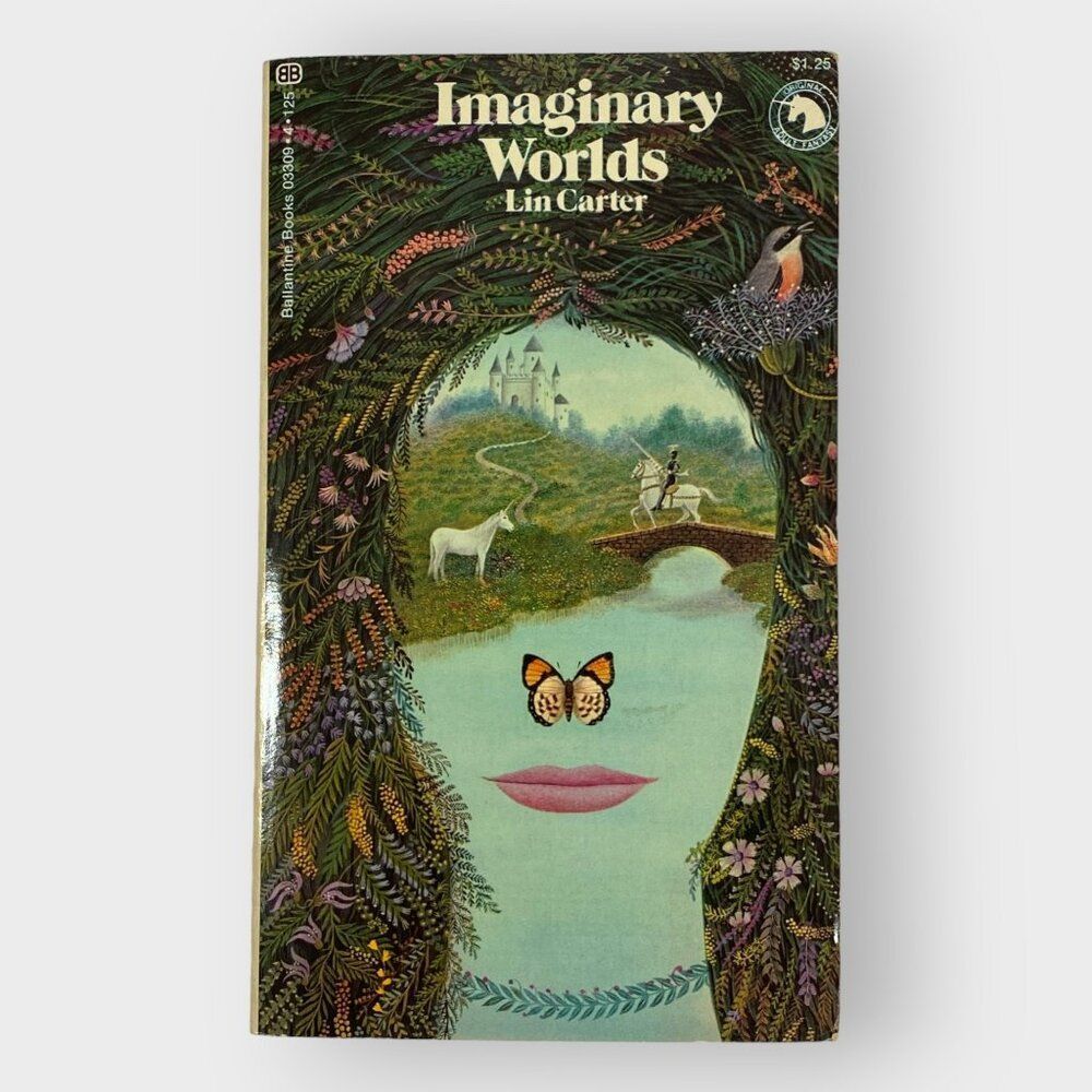 Imaginary Worlds | Lin Carter | 1st Printing 1973 | Fantasy | Vtg Paperback